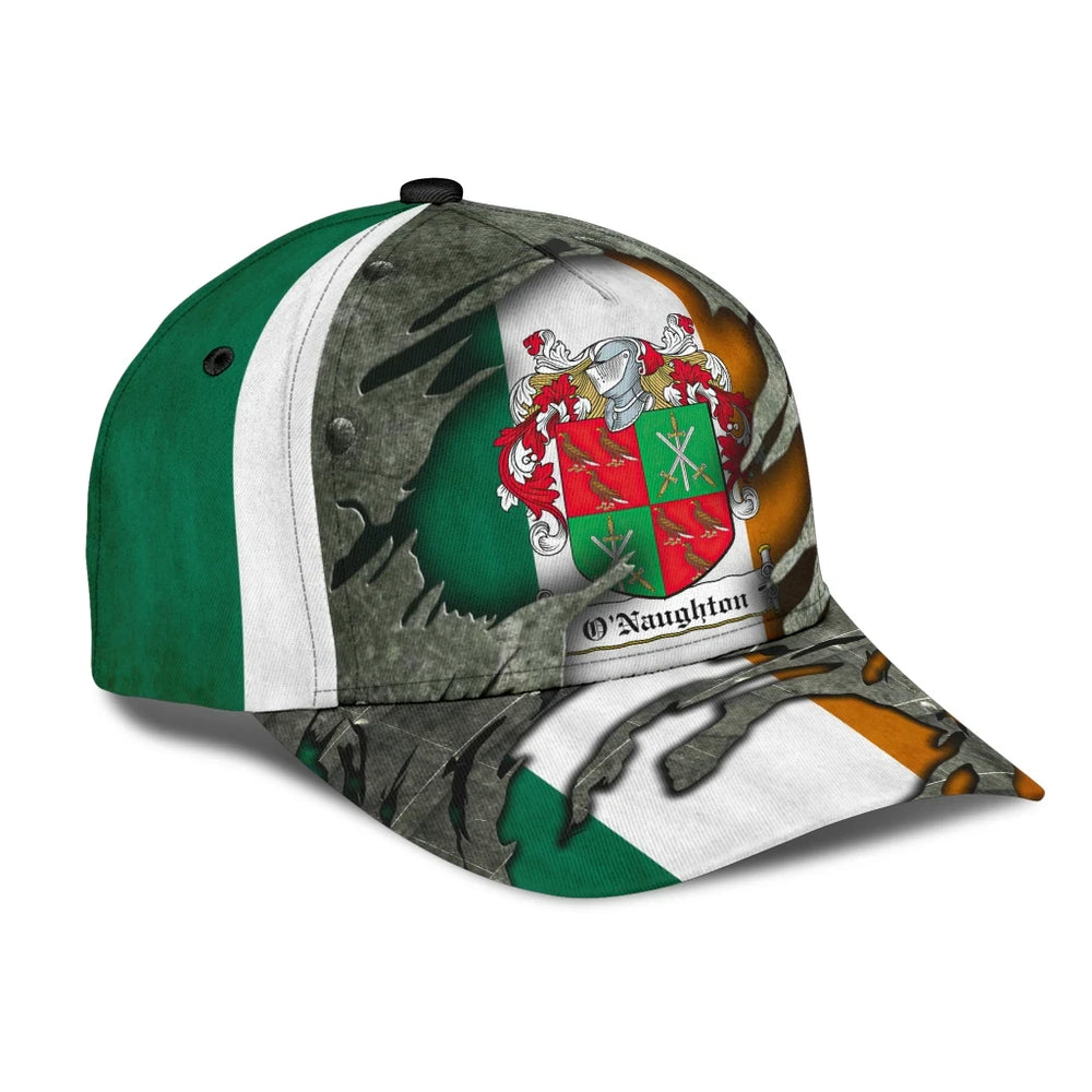 Clan Onaughton Coat Of Arms - Irish Family Crest Classic Cap WN78 Onaughton Coat Of Arms Irish Cap