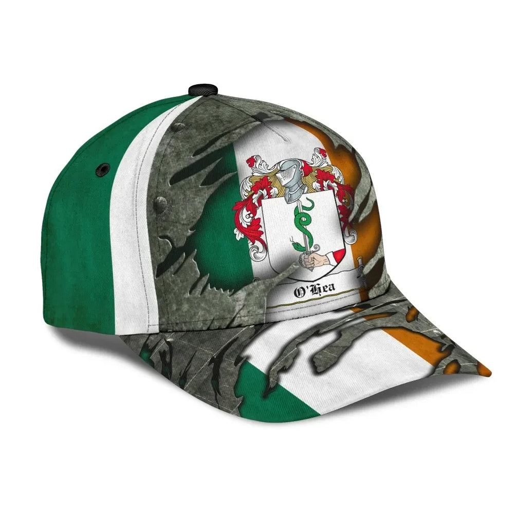 Clan Ohea Coat Of Arms - Irish Family Crest Classic Cap ED62 Ohea Coat Of Arms Irish Cap