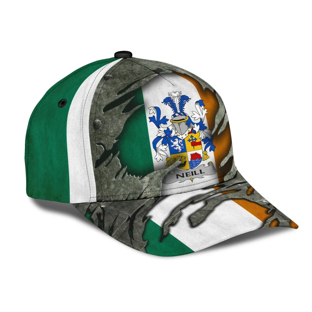 Clan Neill Coat Of Arms - Irish Family Crest Classic Cap KA78 Neill Coat Of Arms Irish Cap