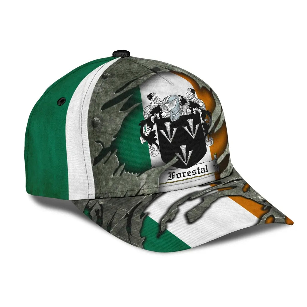 Clan Forestal Coat Of Arms - Irish Family Crest Classic Cap QU14 Forestal Coat Of Arms Irish Cap