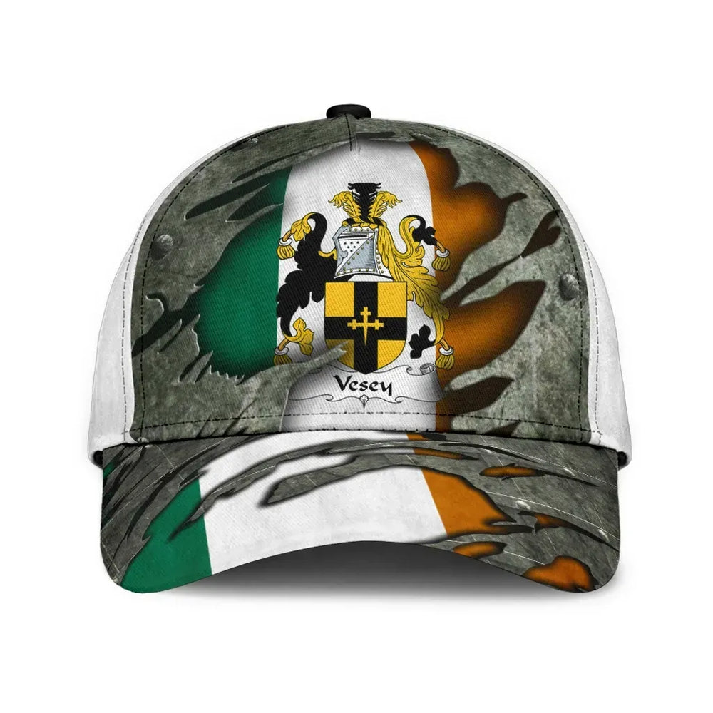Clan Vesey Coat Of Arms - Irish Family Crest Classic Cap XY56 Vesey Coat Of Arms Irish Cap