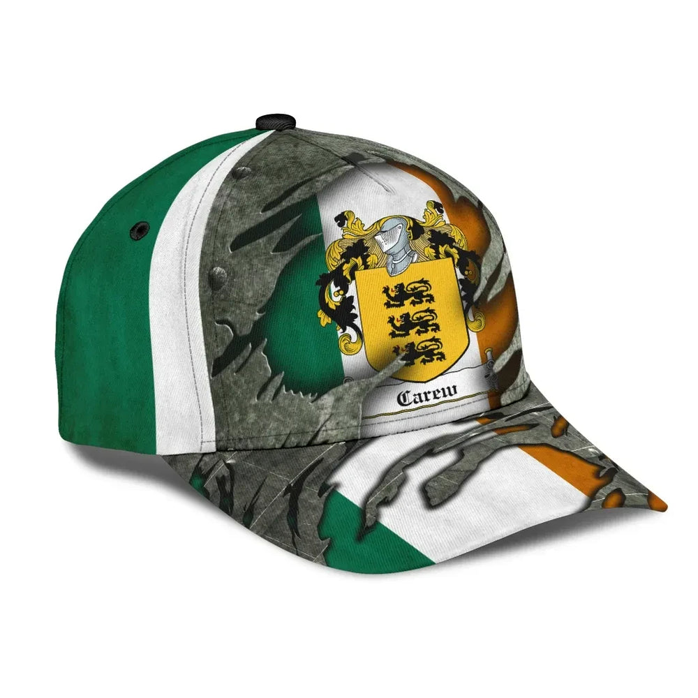 Clan Carew Coat Of Arms - Irish Family Crest Classic Cap CO76 Carew Coat Of Arms Irish Cap