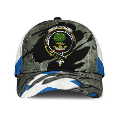 Clan Hamilton Modern Crest Tartan Classic Cap DH20