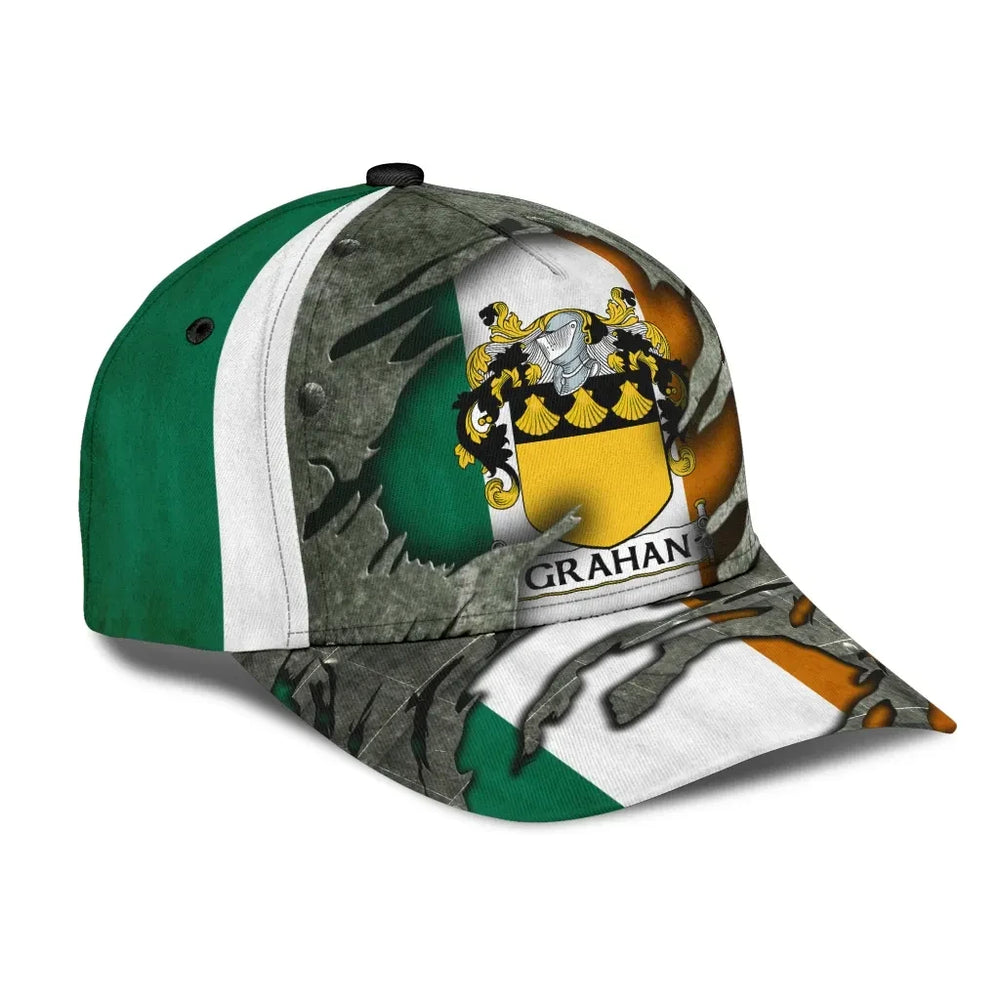 Clan Grahan Coat Of Arms - Irish Family Crest Classic Cap AT91 Grahan Coat Of Arms Irish Cap