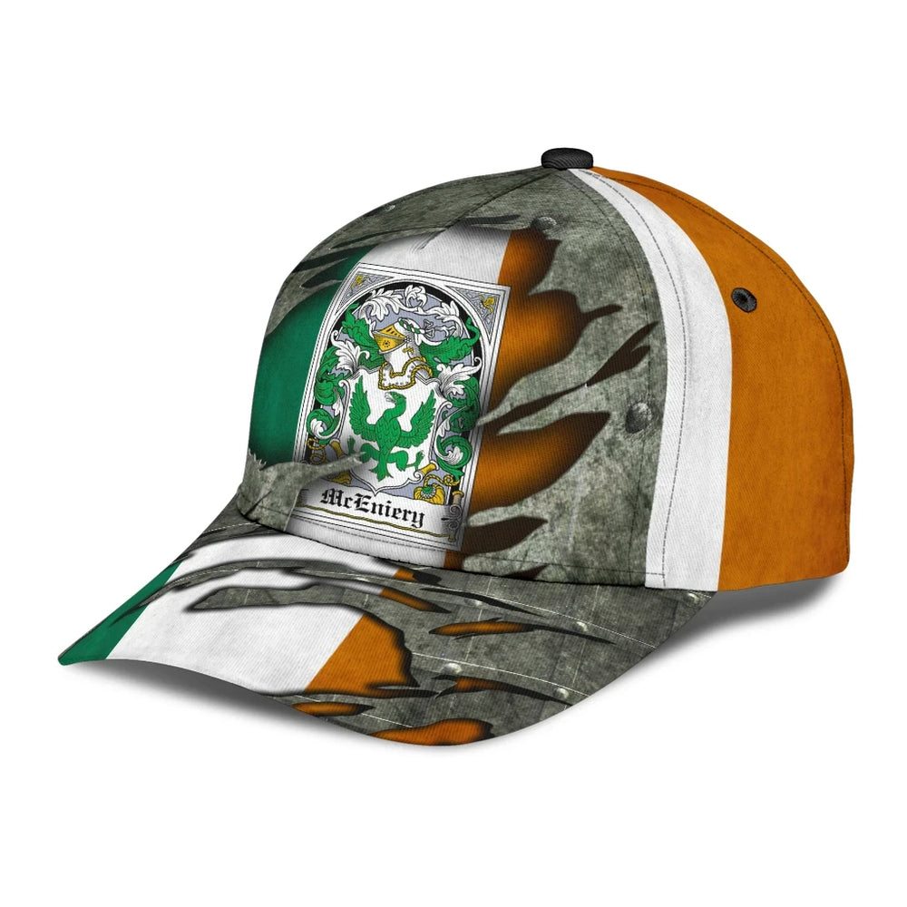 Clan Mceniery Coat Of Arms - Irish Family Crest Classic Cap NC48 Mceniery Coat Of Arms Irish Cap