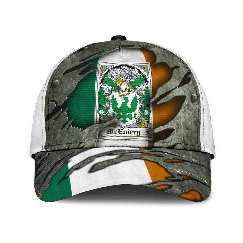 Clan Mceniery Coat Of Arms - Irish Family Crest Classic Cap NC48 Mceniery Coat Of Arms Irish Cap