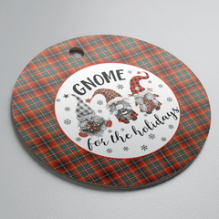 Clan Innes Ancient Tartan Tartan Crest Gnome Round Ceramic Ornament SS77 Innes Ancient Tartan Tartan Christmas