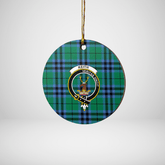 Clan Keith Ancient Tartan Crest Round Ceramic Ornament WN61 Keith Ancient Tartan Tartan Christmas