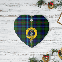 Clan Smith Modern Tartan Crest Heart Ceramic Ornament CX37 Smith Modern Tartan Tartan Christmas