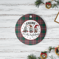 Clan MacFarlane Hunting Modern Tartan Tartan Crest Gnome Round Ceramic Ornament LU36 MacFarlane Hunting Modern Tartan Tartan Christmas