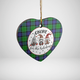 Clan Haldane 2 Tartan Tartan Crest Gnome Heart Ceramic Ornament VK72 Haldane 2 Tartan Tartan Christmas