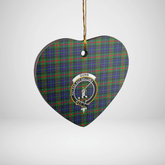 Clan Gunn Tartan Crest Heart Ceramic Ornament BV49 Gunn Tartan Tartan Christmas