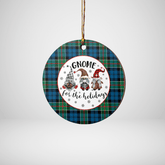 Clan Colquhoun Ancient Tartan Tartan Crest Gnome Round Ceramic Ornament NX39 Colquhoun Ancient Tartan Tartan Christmas