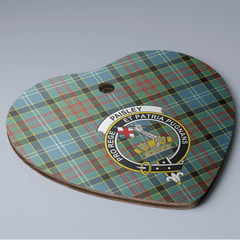 Clan Paisley District Tartan Crest Heart Ceramic Ornament CQ79 Paisley District Tartan Tartan Christmas