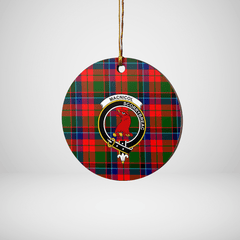Clan Macnicol Tartan Crest Round Ceramic Ornament QH27 Macnicol Tartan Tartan Christmas