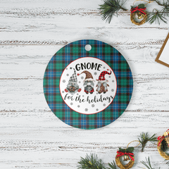 Clan Hunter Ancient Tartan Tartan Crest Gnome Round Ceramic Ornament II84 Hunter Ancient Tartan Tartan Christmas