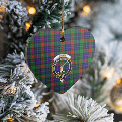 Clan Gunn Tartan Crest Heart Ceramic Ornament BV49 Gunn Tartan Tartan Christmas