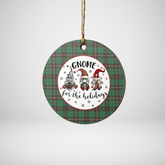 Clan MacKinnon Hunting Ancient Tartan Tartan Crest Gnome Round Ceramic Ornament IJ93 MacKinnon Hunting Ancient Tartan Tartan Christmas