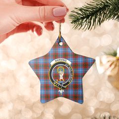 Clan Skirving (Edinburgh) Tartan Crest Star Ceramic Ornament RC33 Skirving (Edinburgh) Tartan Tartan Christmas