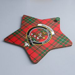 Clan MacAulay Modern Tartan Crest Star Ceramic Ornament WT77 MacAulay Modern Tartan Tartan Christmas
