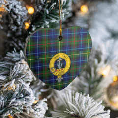 Clan Smith Modern Tartan Crest Heart Ceramic Ornament CX37 Smith Modern Tartan Tartan Christmas