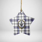 Clan Hannay Tartan Crest Star Ceramic Ornament MV67 Hannay Tartan Tartan Christmas