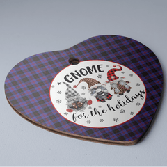 Clan Horsburgh Tartan Tartan Crest Gnome Heart Ceramic Ornament CN18 Horsburgh Tartan Tartan Christmas