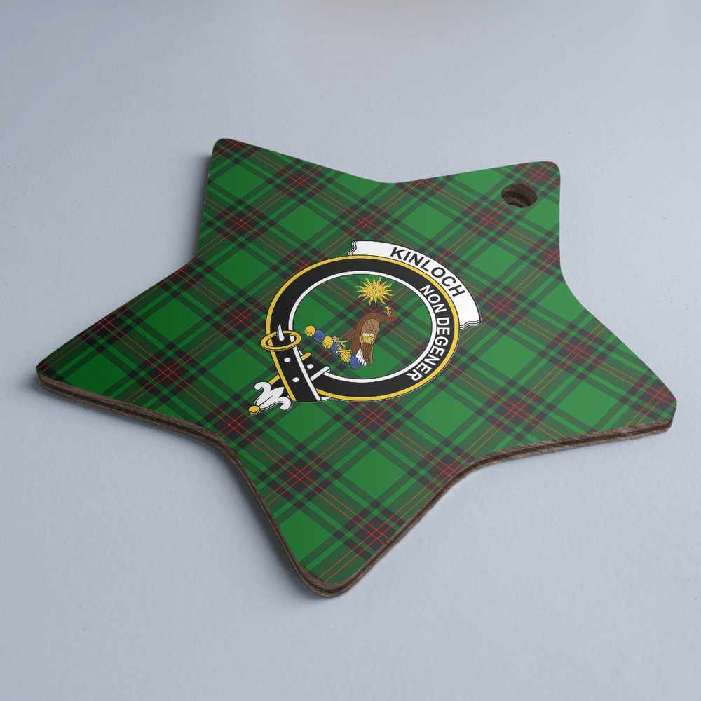 Clan Kinloch Tartan Crest Star Ceramic Ornament XO58 Kinloch Tartan Tartan Christmas