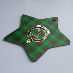 Clan Kinloch Tartan Crest Star Ceramic Ornament XO58 Kinloch Tartan Tartan Christmas