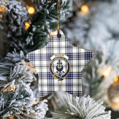 Clan Hannay Tartan Crest Star Ceramic Ornament MV67 Hannay Tartan Tartan Christmas