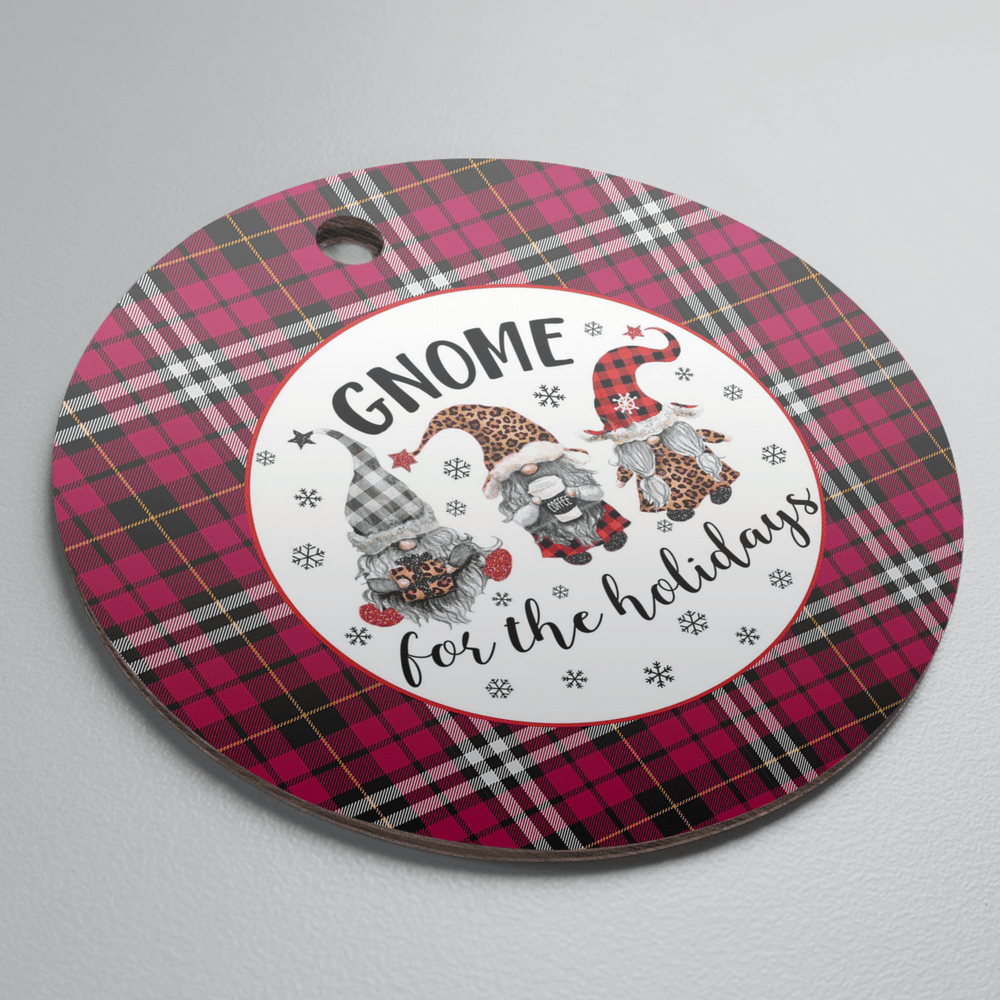 Clan Little Tartan Tartan Crest Gnome Round Ceramic Ornament UH50 Little Tartan Tartan Christmas