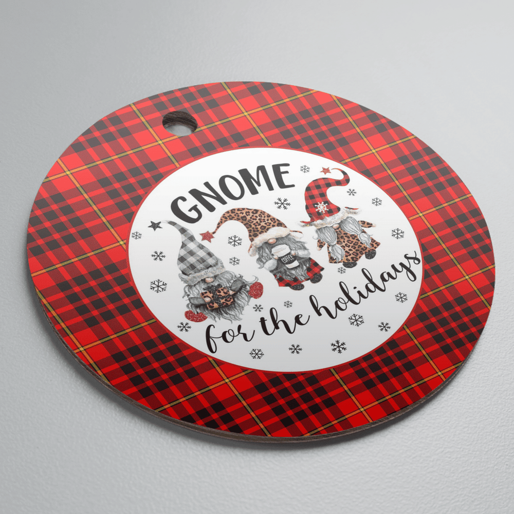 Clan MacIan Tartan Tartan Crest Gnome Round Ceramic Ornament FP76 MacIan Tartan Tartan Christmas