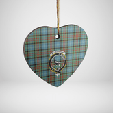 Clan Walkinshaw Tartan Crest Heart Ceramic Ornament MS23 Walkinshaw Tartan Tartan Christmas