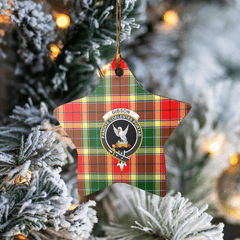 Clan Gibbs Tartan Crest Star Ceramic Ornament PH81 Gibbs Tartan Tartan Christmas
