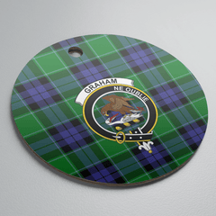 Clan Graham of Menteith Modern Tartan Crest Round Ceramic Ornament RN60 Graham of Menteith Modern Tartan Tartan Christmas