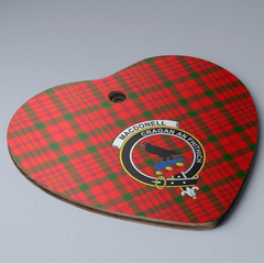Clan MacDonnell of Keppoch Modern Tartan Crest Heart Ceramic Ornament WA25 MacDonnell of Keppoch Modern Tartan Tartan Christmas