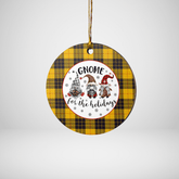 Clan MacLeod of Lewis Ancient Tartan Tartan Crest Gnome Round Ceramic Ornament GP25 MacLeod of Lewis Ancient Tartan Tartan Christmas