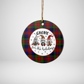 Clan Tennant Tartan Tartan Crest Gnome Round Ceramic Ornament WK73 Tennant Tartan Tartan Christmas