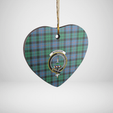 Clan Morrison Ancient Tartan Crest Heart Ceramic Ornament CR27 Morrison Ancient Tartan Tartan Christmas