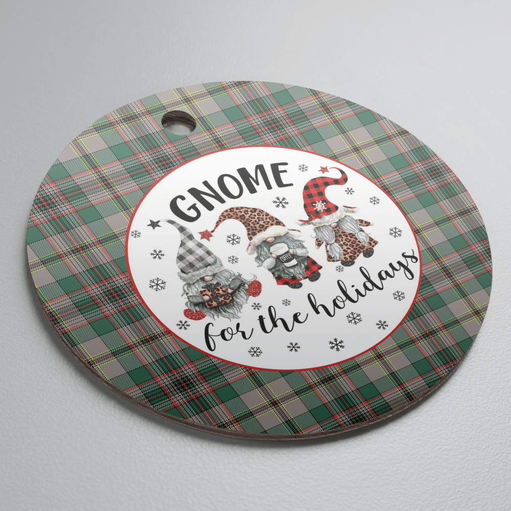 Clan Craig Ancient Tartan Tartan Crest Gnome Round Ceramic Ornament XY91 Craig Ancient Tartan Tartan Christmas