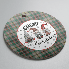 Clan Craig Ancient Tartan Tartan Crest Gnome Round Ceramic Ornament XY91 Craig Ancient Tartan Tartan Christmas
