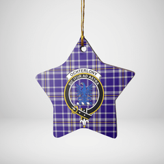 Clan Ochterlony Tartan Crest Star Ceramic Ornament RU17 Ochterlony Tartan Tartan Christmas