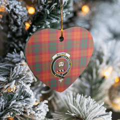 Clan MacNab Ancient Tartan Crest Heart Ceramic Ornament DB84 MacNab Ancient Tartan Tartan Christmas