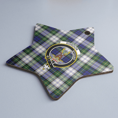 Clan Gordon Dress Modern Tartan Crest Star Ceramic Ornament WM49 Gordon Dress Modern Tartan Tartan Christmas