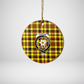 Clan Jardine Tartan Crest Round Ceramic Ornament LT29 Jardine Tartan Tartan Christmas