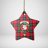 Clan Ruthven Modern Tartan Crest Star Ceramic Ornament HB19 Ruthven Modern Tartan Tartan Christmas