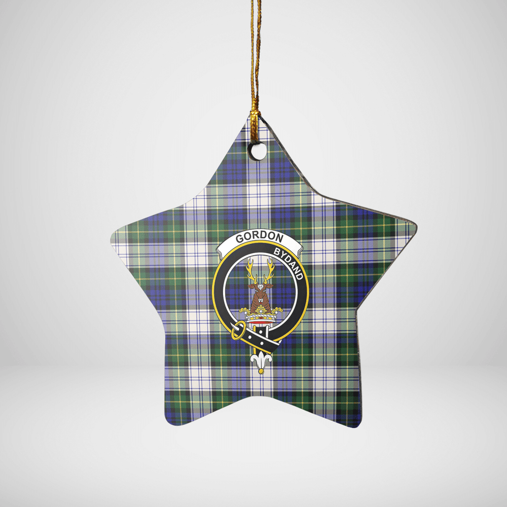 Clan Gordon Dress Modern Tartan Crest Star Ceramic Ornament WM49 Gordon Dress Modern Tartan Tartan Christmas