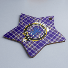 Clan Ochterlony Tartan Crest Star Ceramic Ornament RU17 Ochterlony Tartan Tartan Christmas