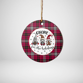 Clan Little Tartan Tartan Crest Gnome Round Ceramic Ornament UH50 Little Tartan Tartan Christmas