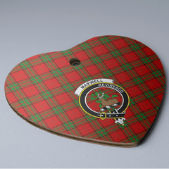 Clan Maxwell Tartan Crest Heart Ceramic Ornament ZN42 Maxwell Tartan Tartan Christmas